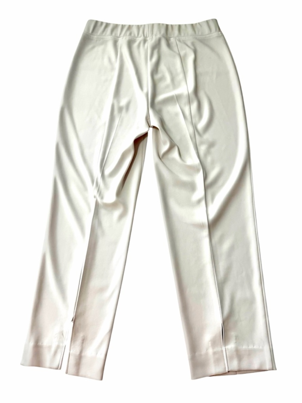 Joseph Ribkoff White Pull On Knit Pants Size 14 Cropped Straight Dress Work - Picture 4 of 12